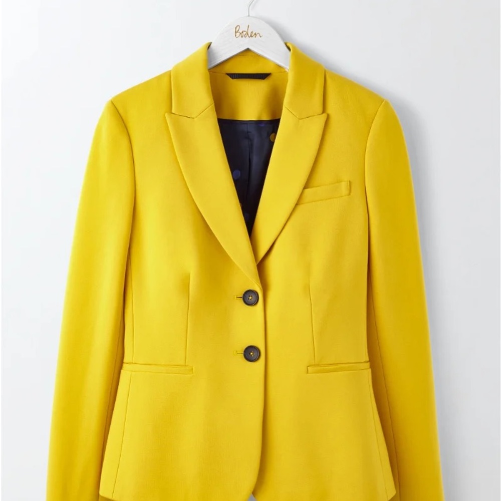 Boden Elizabeth Ponte Blazer (Mustard Yellow) (US 4)